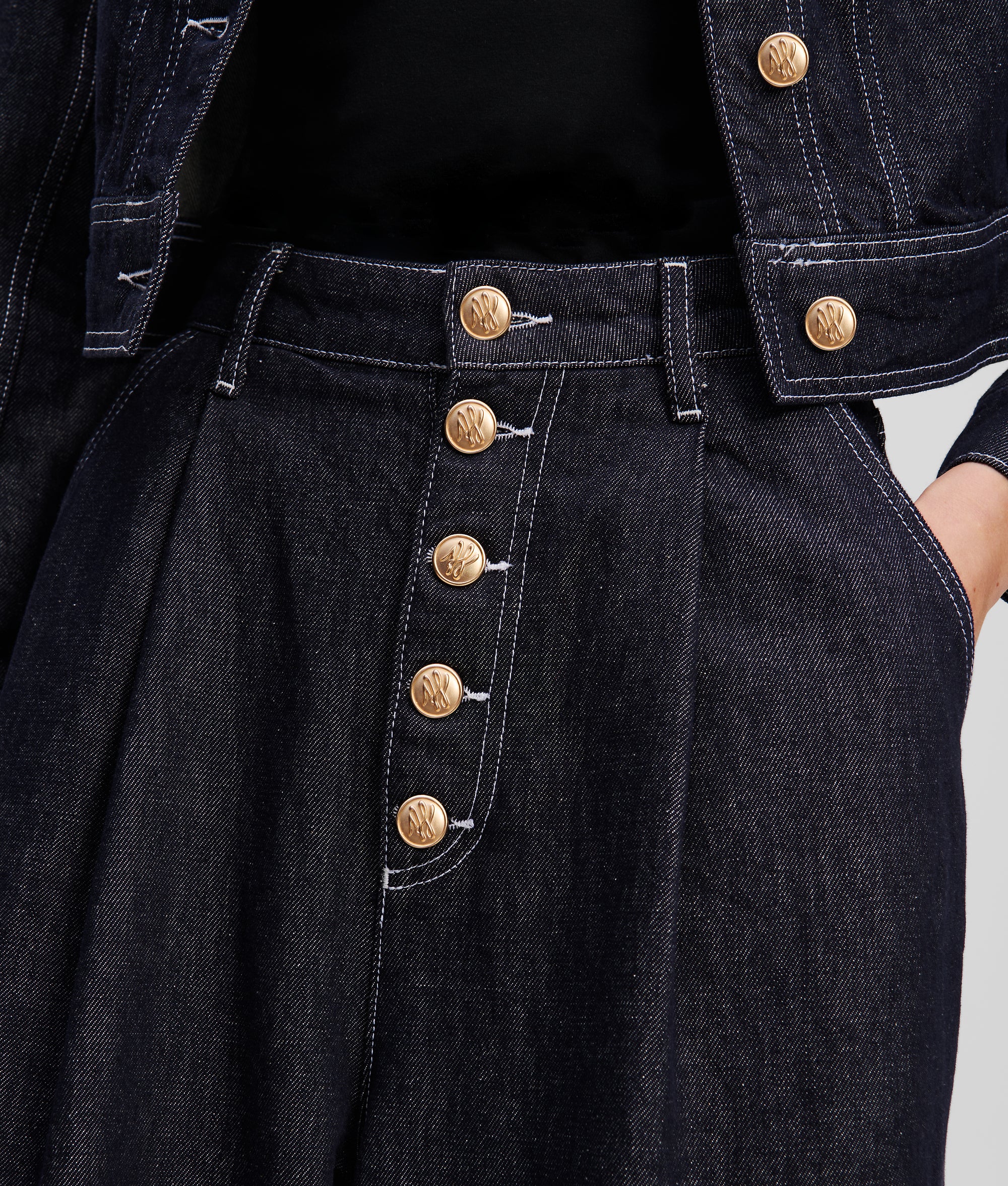 BUTTON-FLY WIDE-LEG JEANS - Image 2