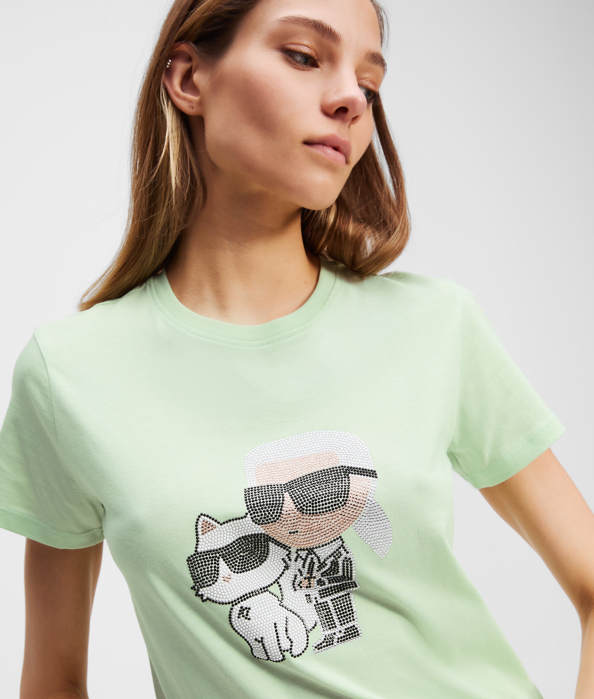 IKON KARL & CHOUPETTE RHINESTONE T-SHIRT - Image 2