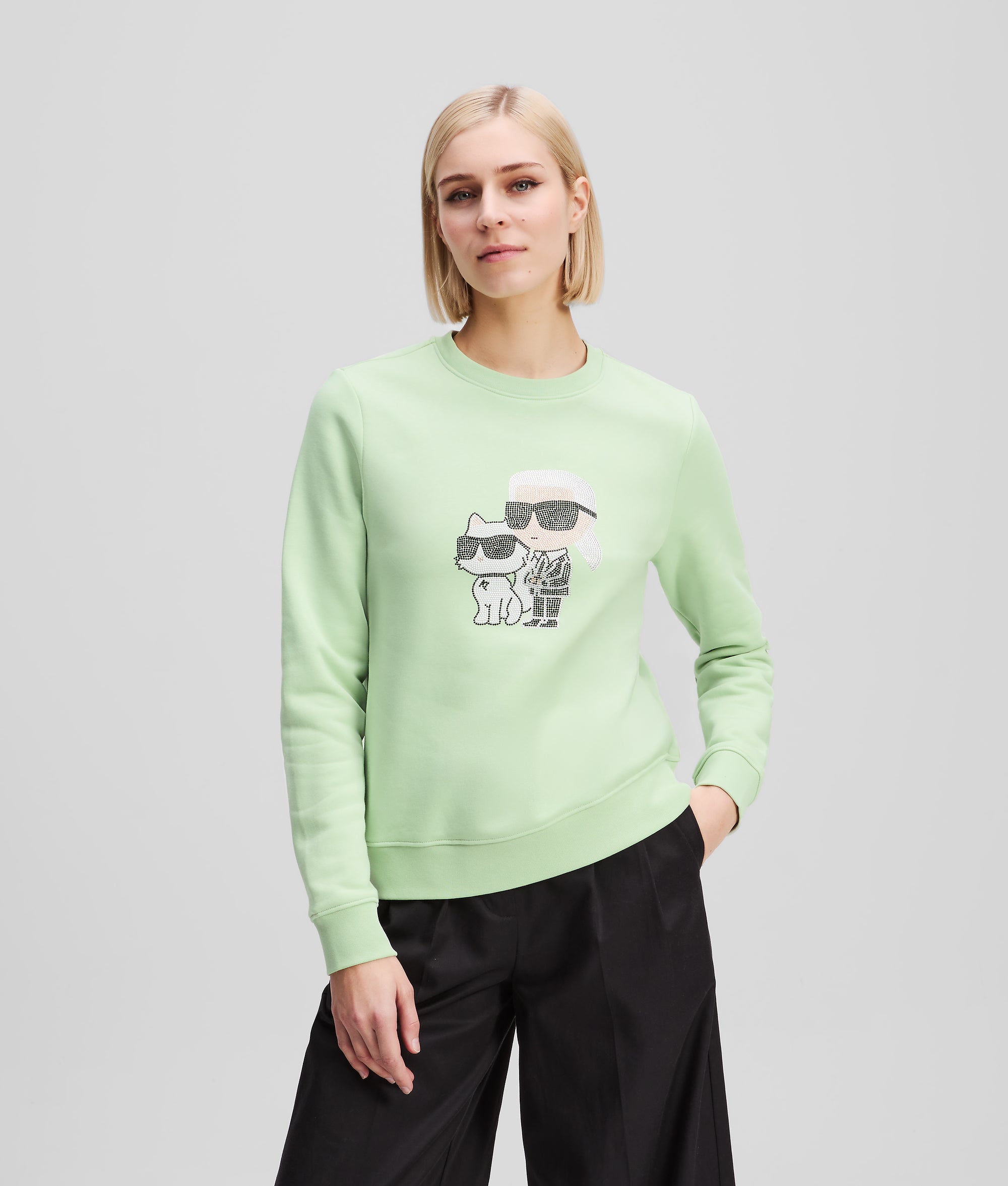 RHINESTONE IKON KARL & CHOUPETTE SWEATSHIRT
