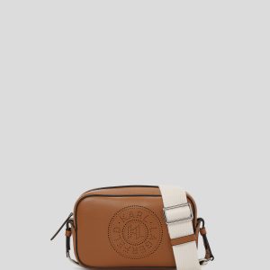 K/CIRCLE PERFORATED CROSSBODY BAG