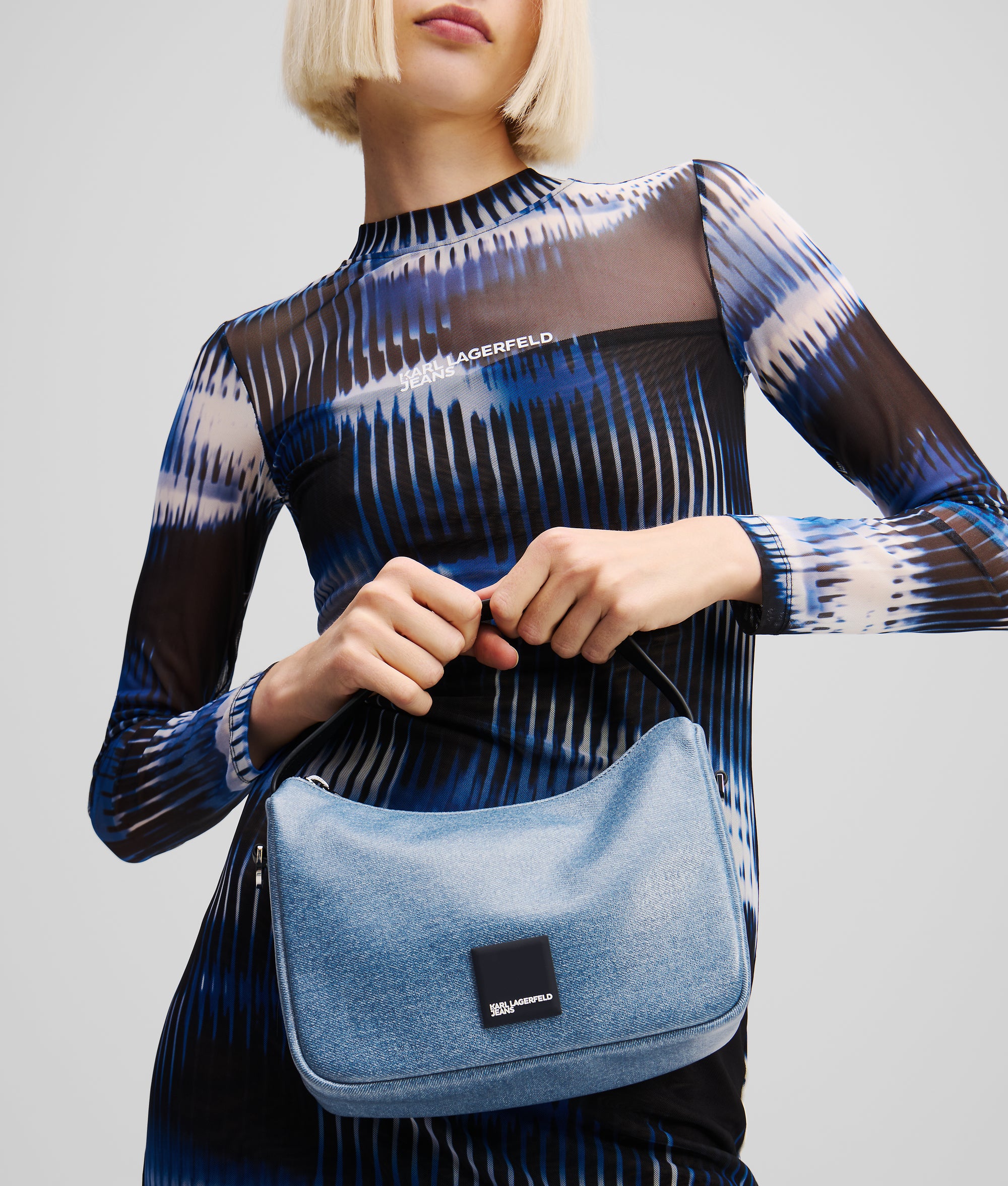 KLJ BOX LOGO COATED MINI HOBO BAG - Image 2