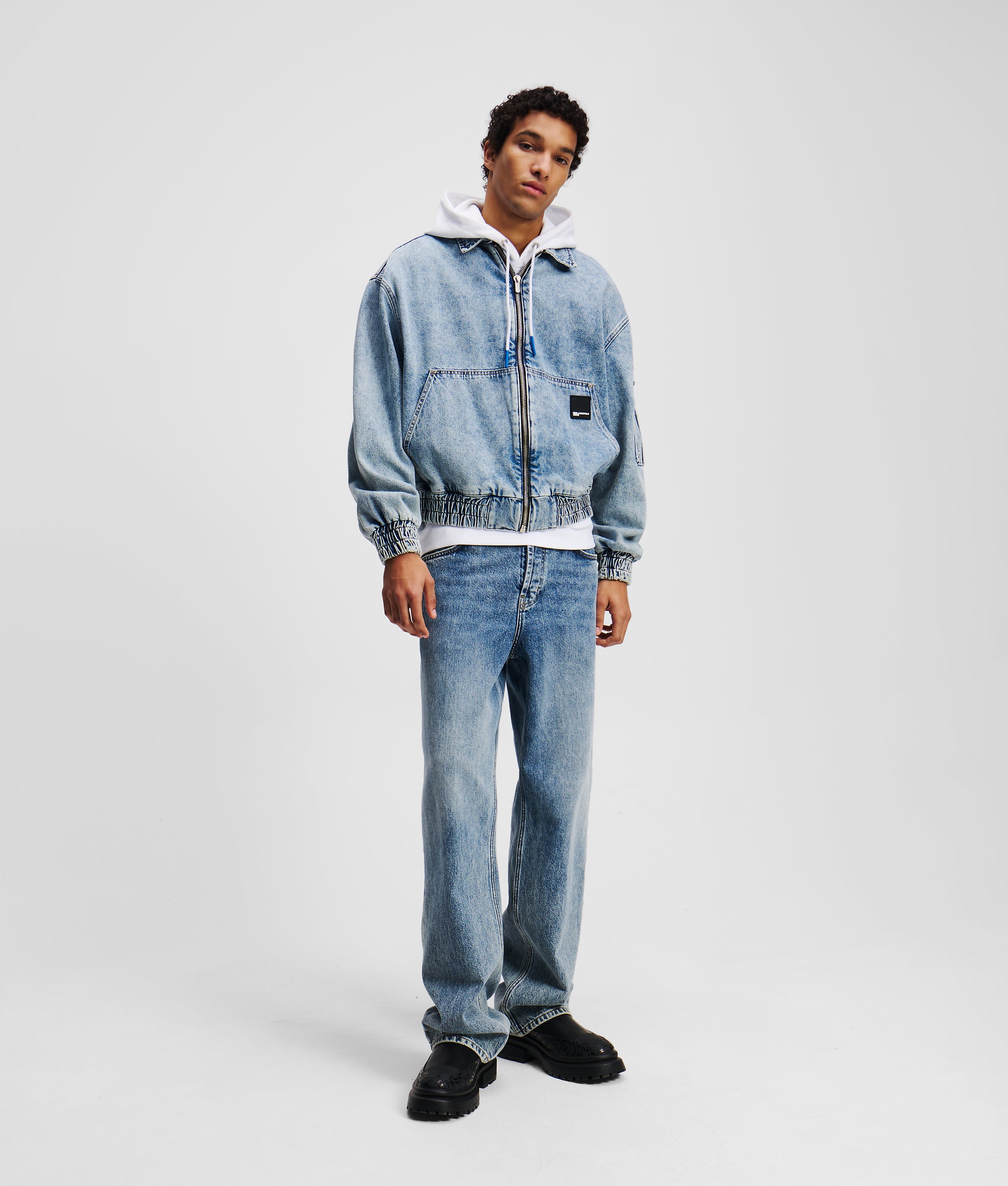 DENIM BOMBER JACKET - Image 4