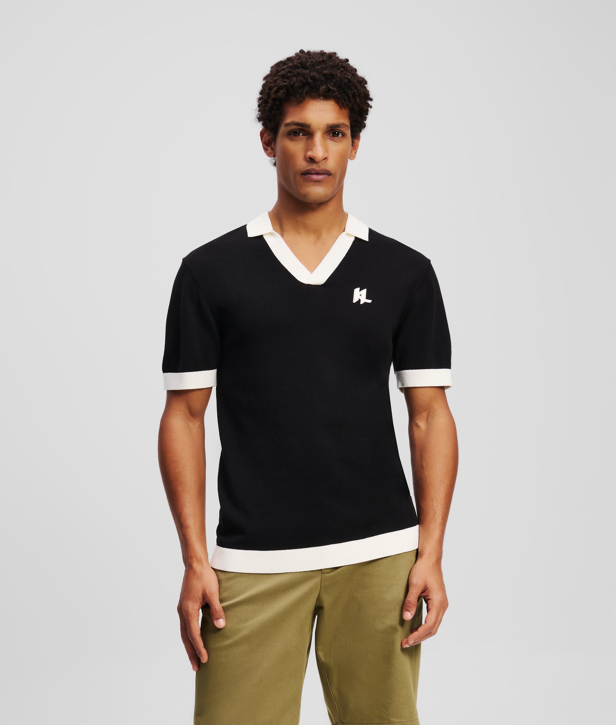 MONOGRAM KNITTED POLO SHIRT
