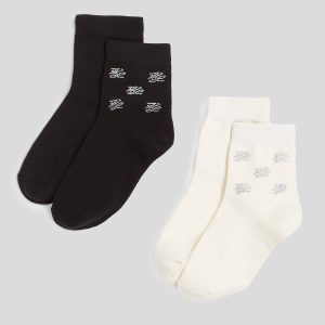 K/AUTOGRAPH RHINESTONE SOCKS ?C 2-PACK