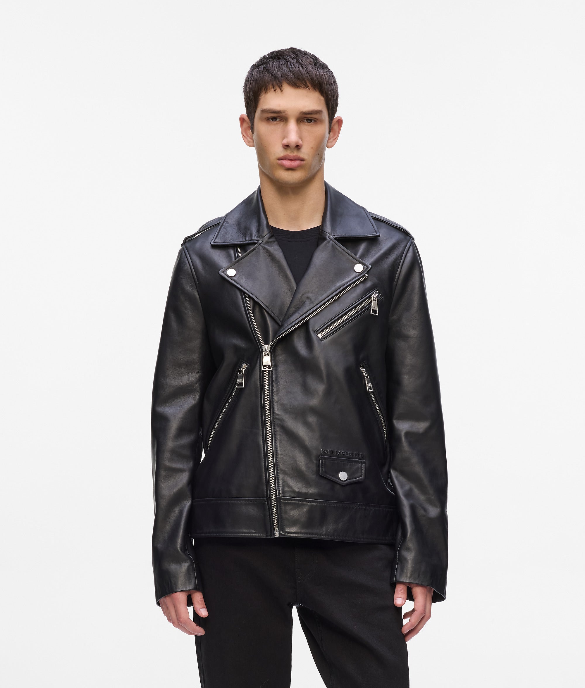 KARL ESSENTIAL LEATHER JACKET - Image 2