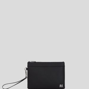 K/MONOGRAM LEATHER POUCH