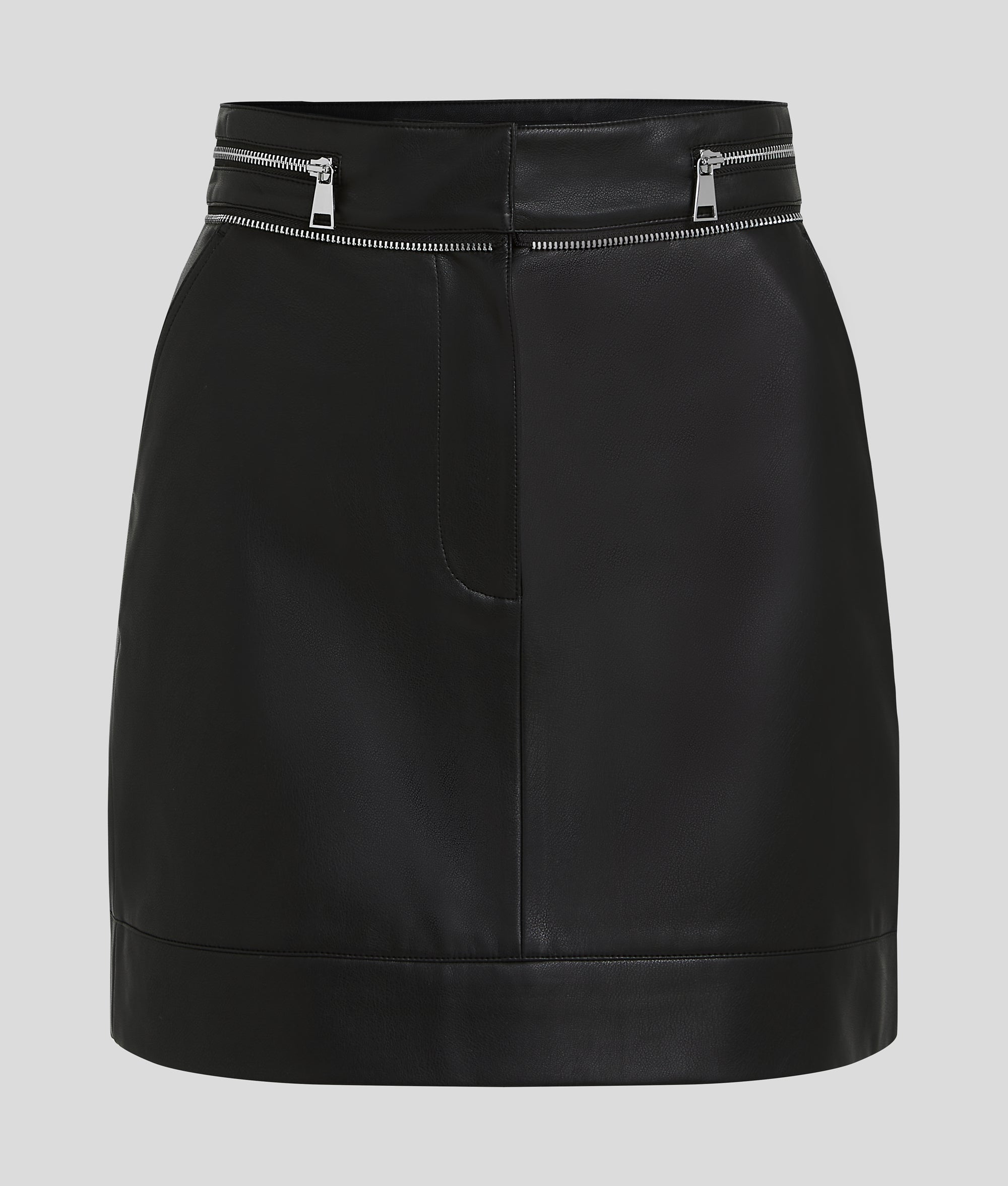 FAUX-LEATHER ZIP DETAIL SKIRT - Image 5
