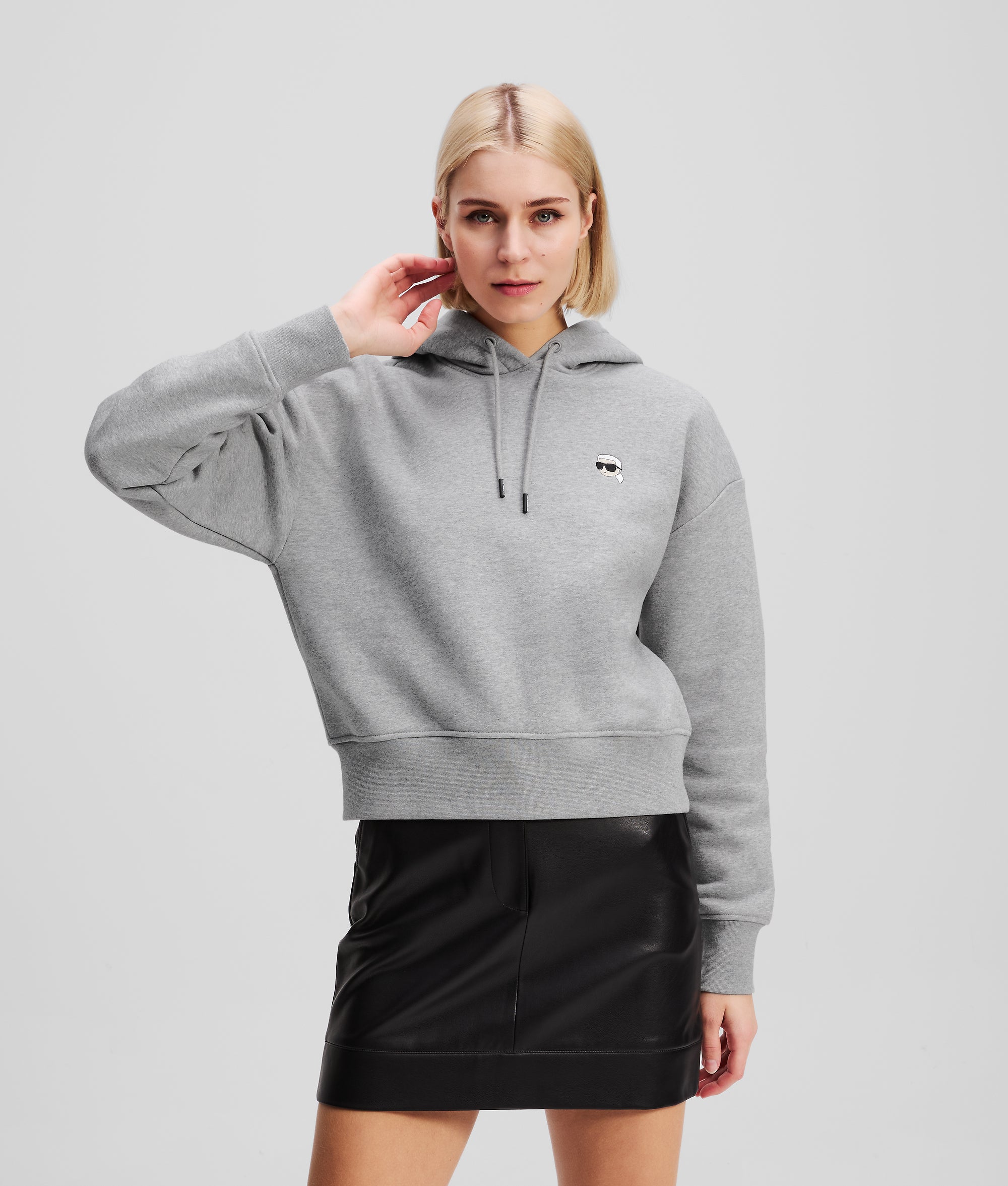 IKON PATCH CROPPED HOODIE