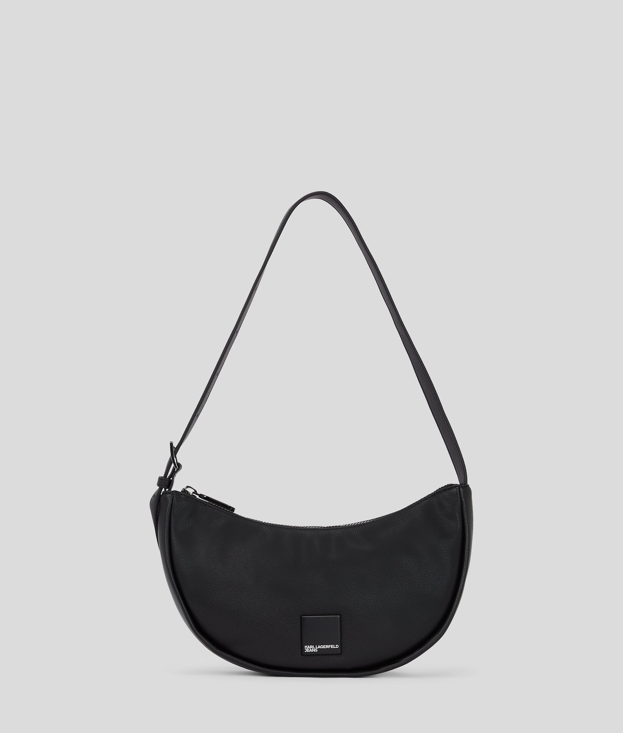 KLJ BOX LOGO SOFT HALF-MOON SHOULDER BAG