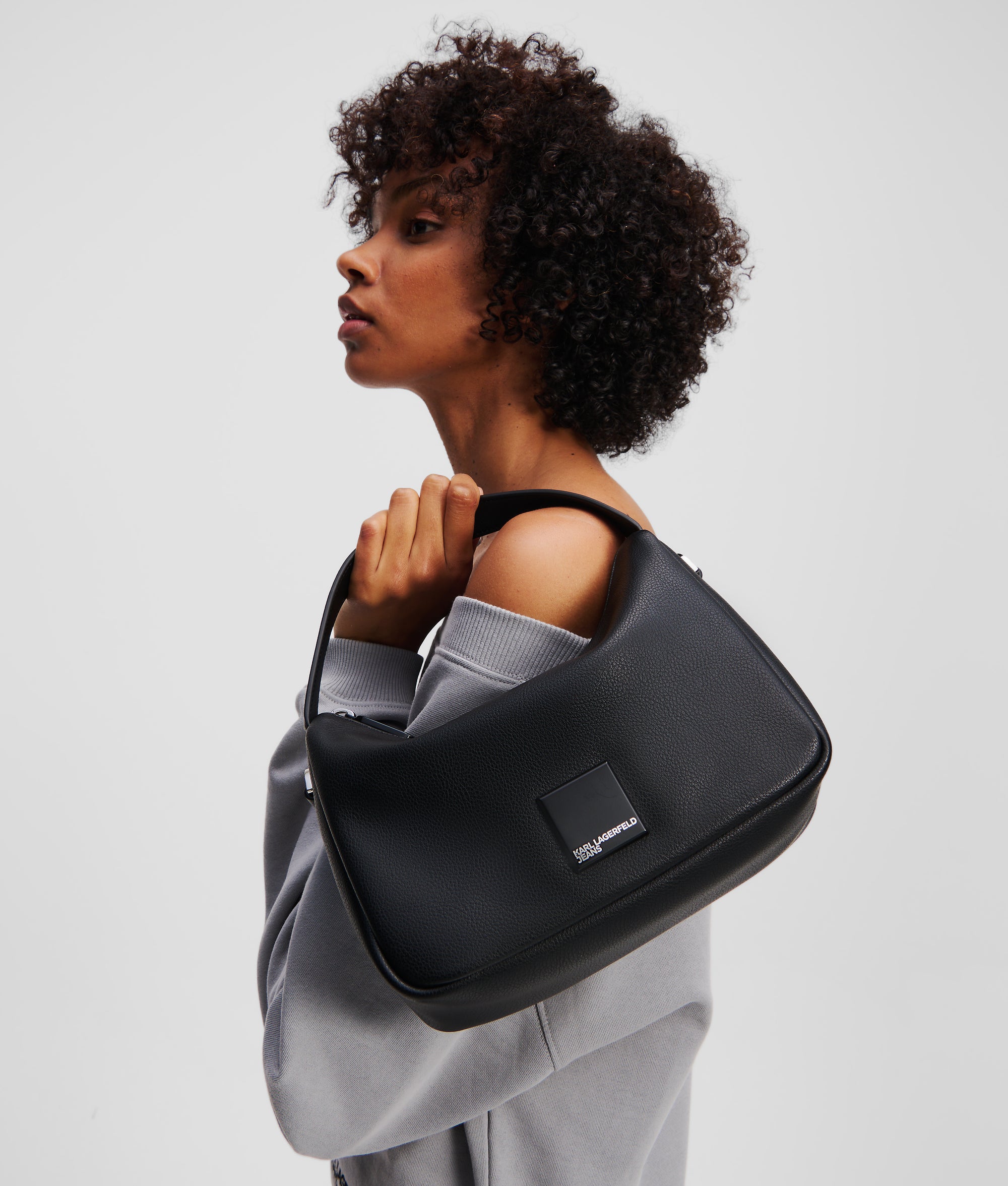 KLJ BOX LOGO SOFT MINI HOBO BAG - Image 2