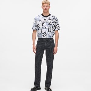 Straight all-over Monogram jeans