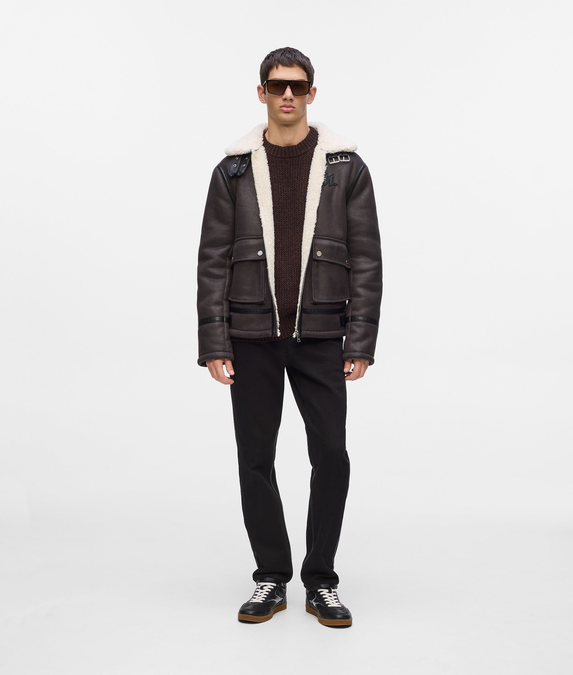 Monogram shearling jacket - Image 4