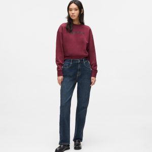 High-rise straight jeans