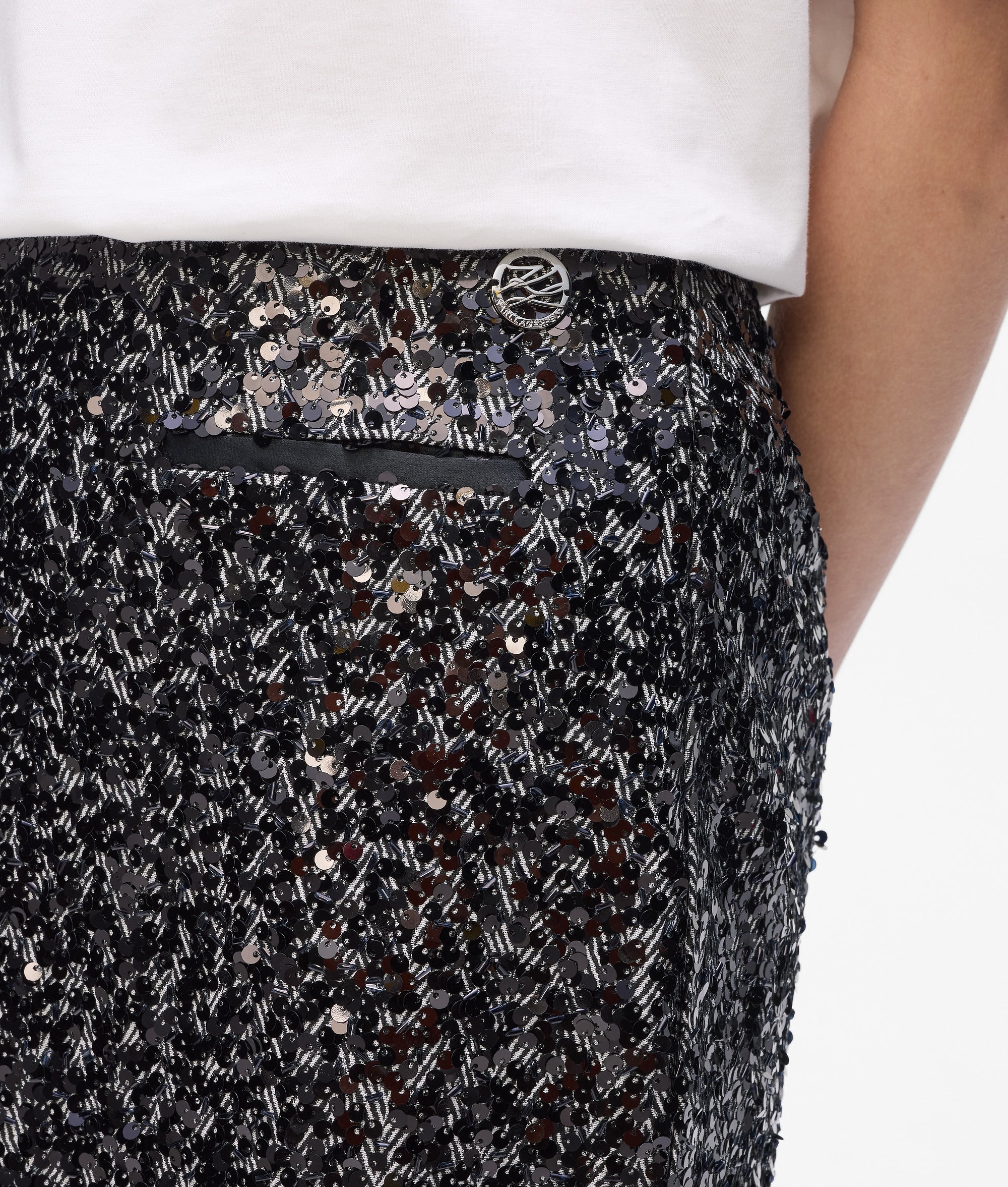 Sequin tweed skirt - Image 2