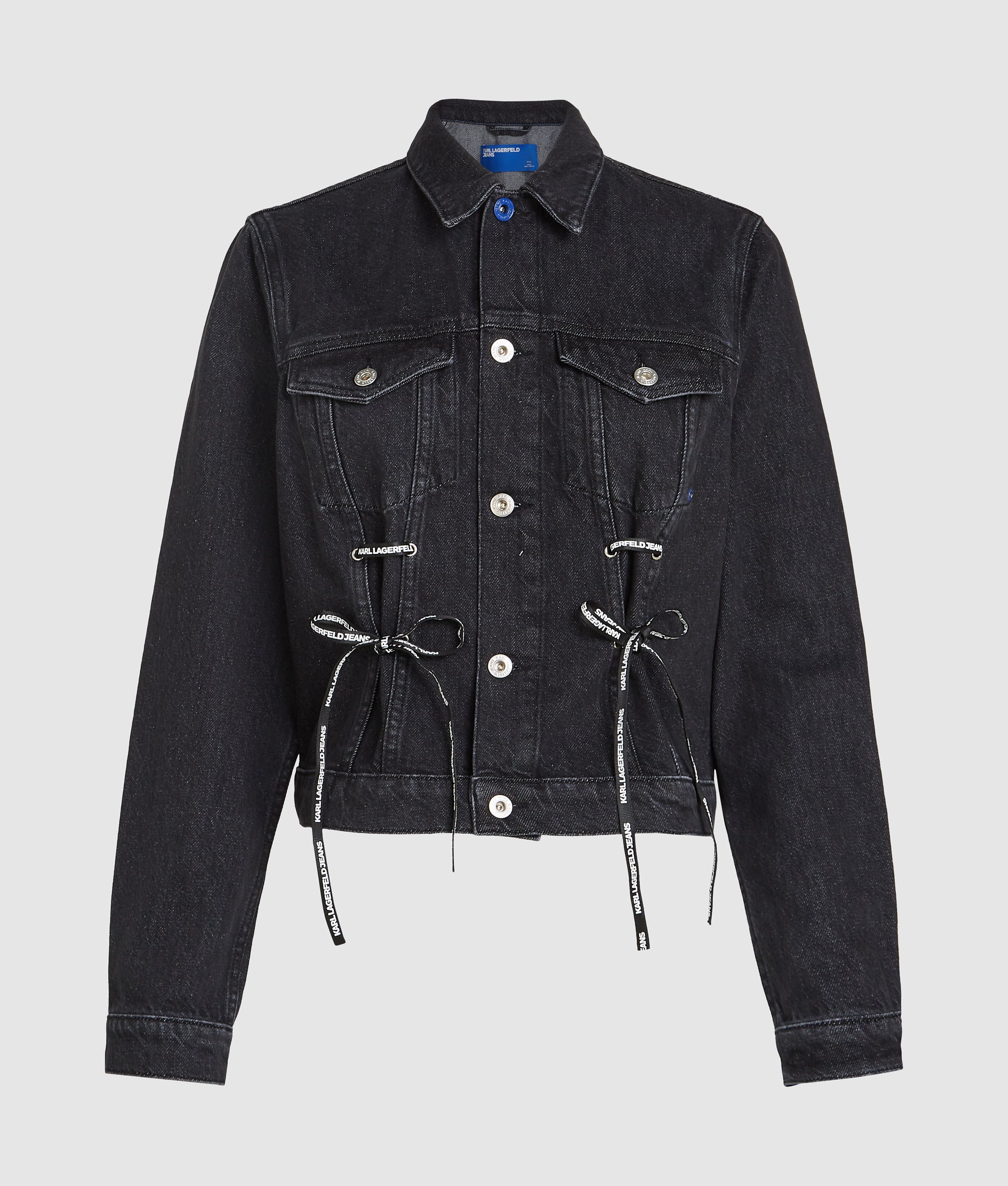 Lace-up denim jacket - Image 5
