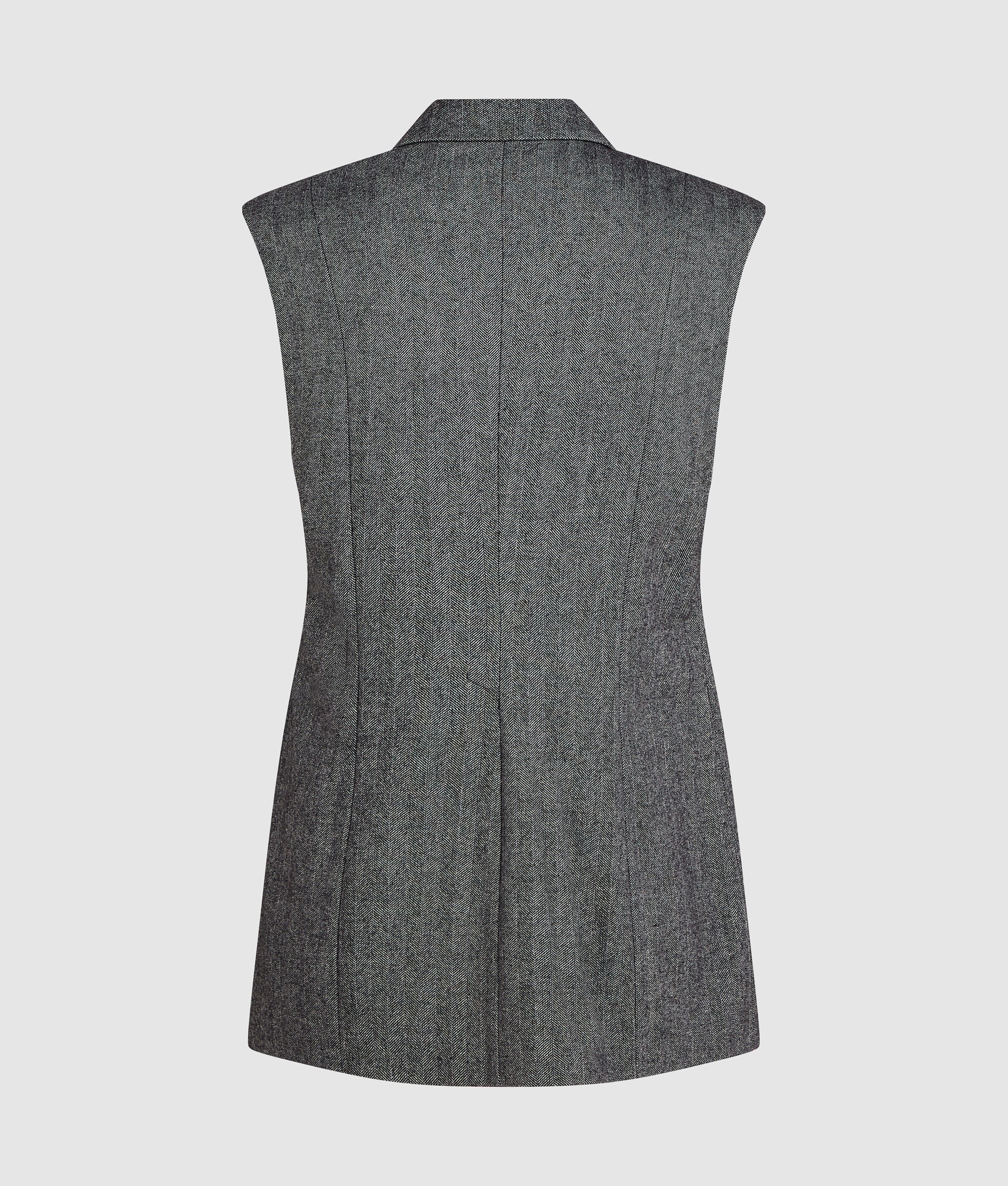 Sequin lapel tweed gilet - Image 6