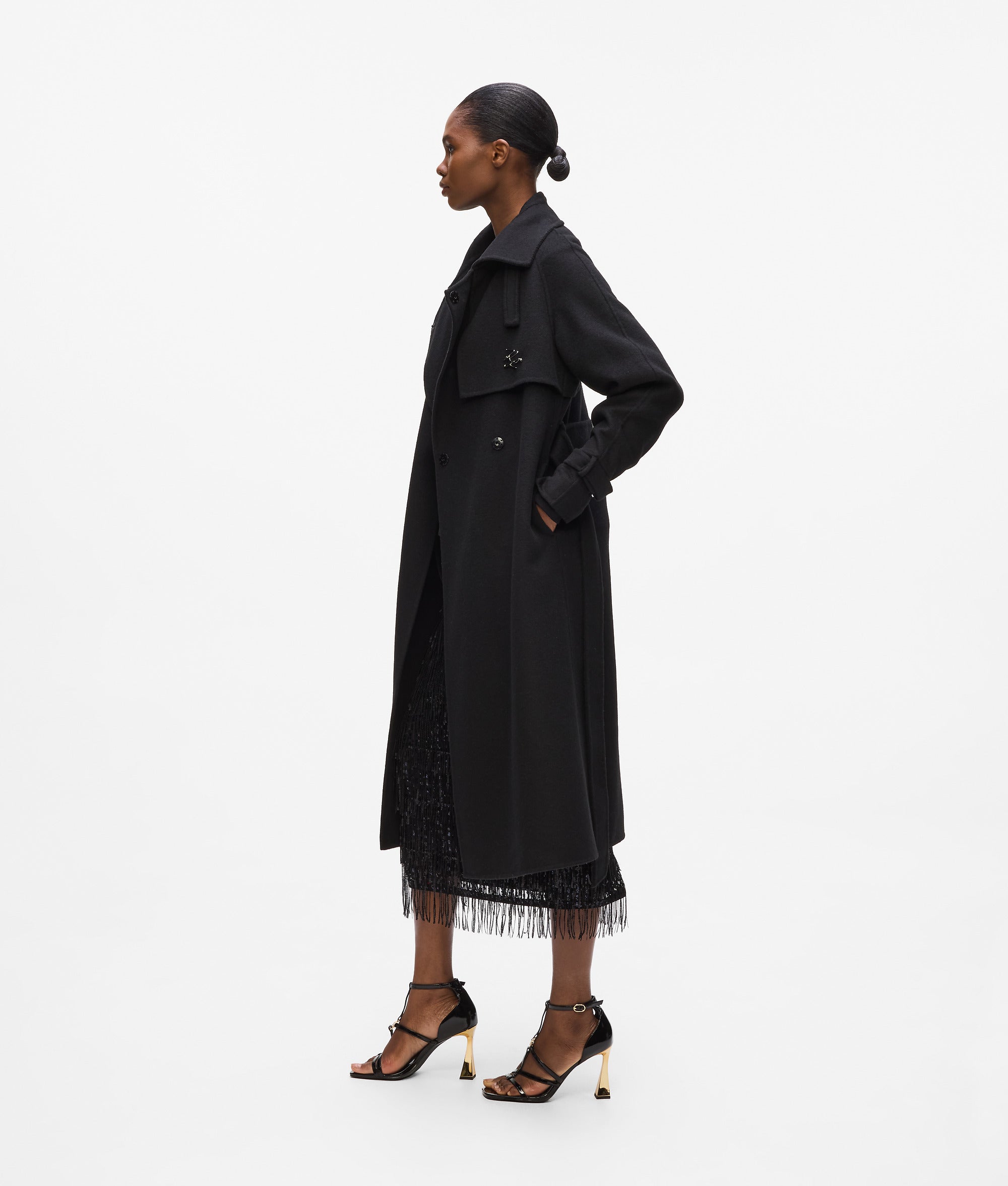 Belted long coat - Image 4
