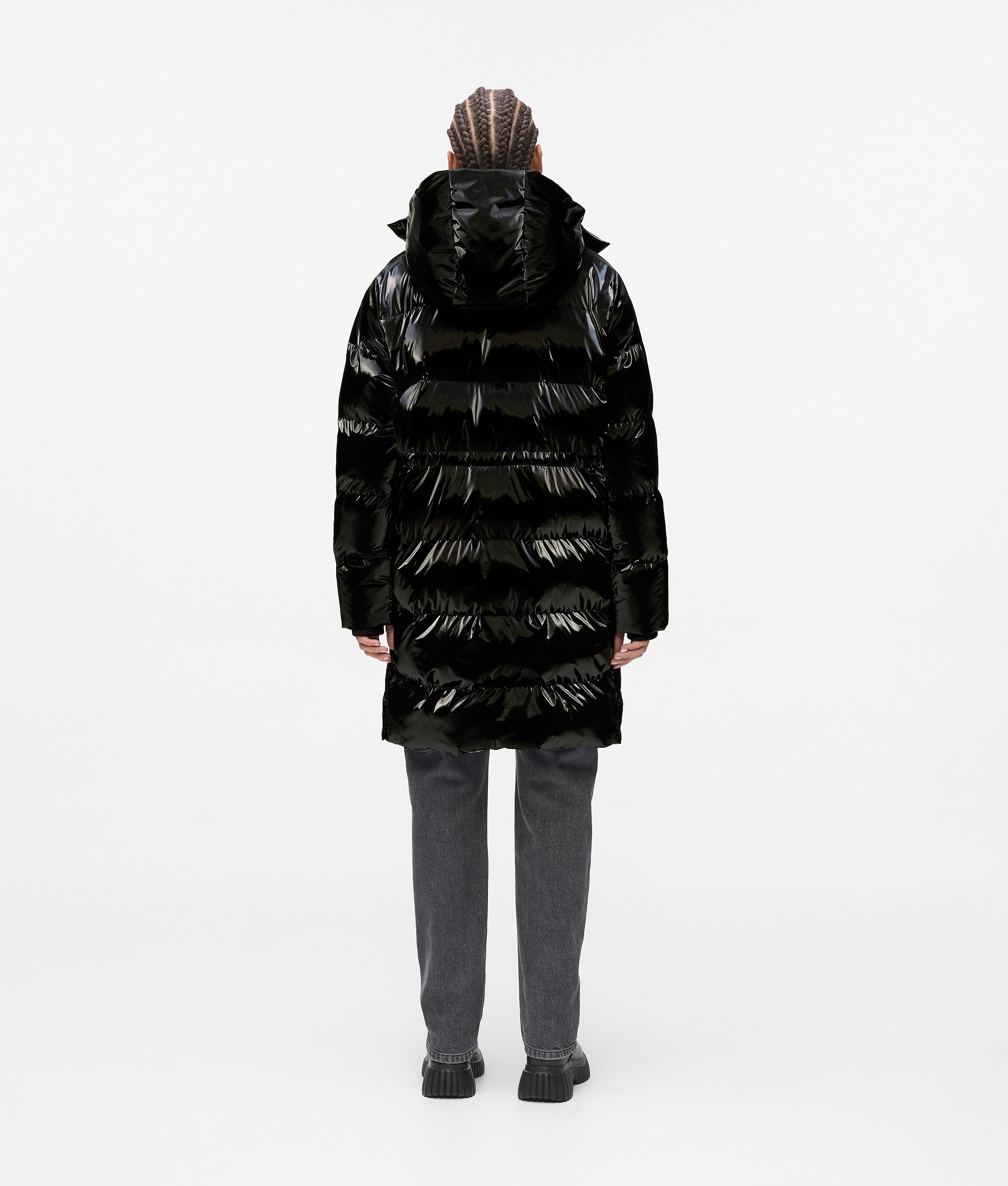 Long pearlised puffer jacket - Image 3