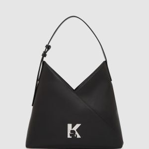 Geo leather small tote bag