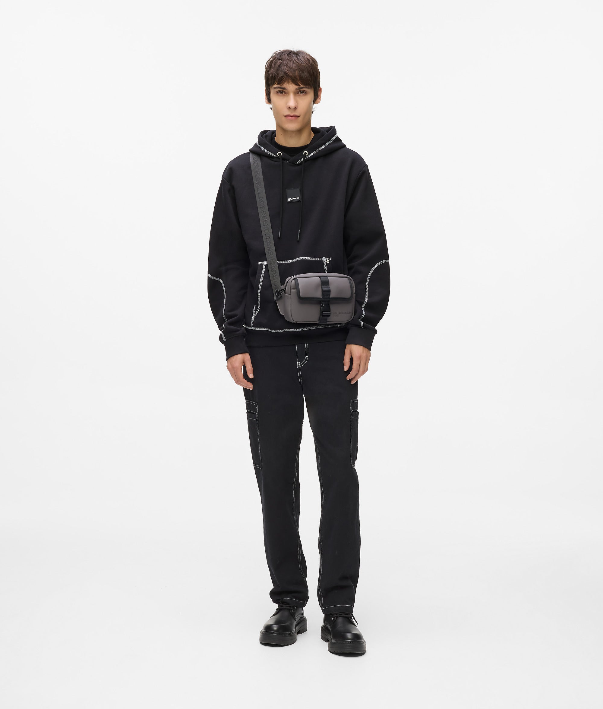 Contrast stitch hoodie - Image 4