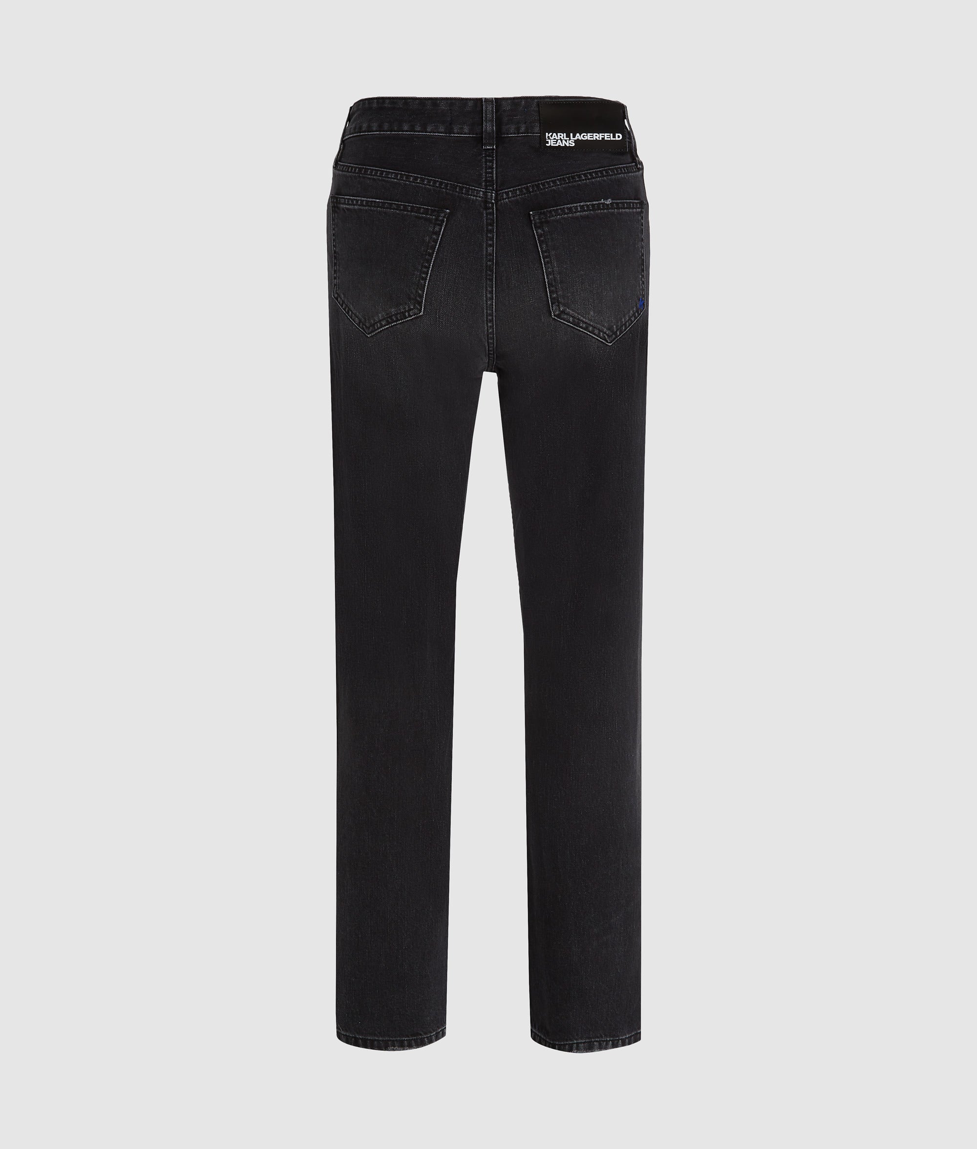 Split-leg high-rise straight jeans - Image 6