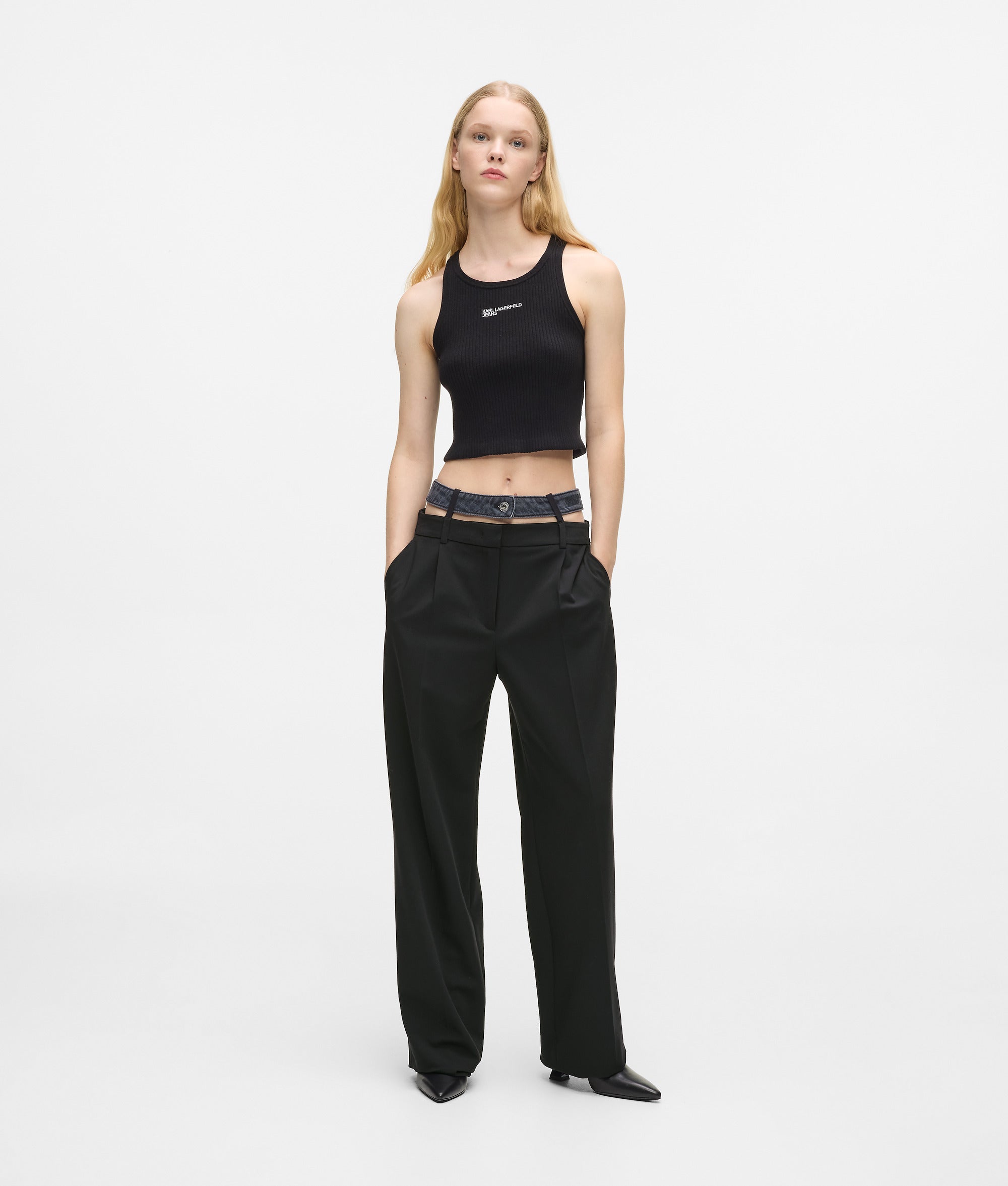 Double waistband pants