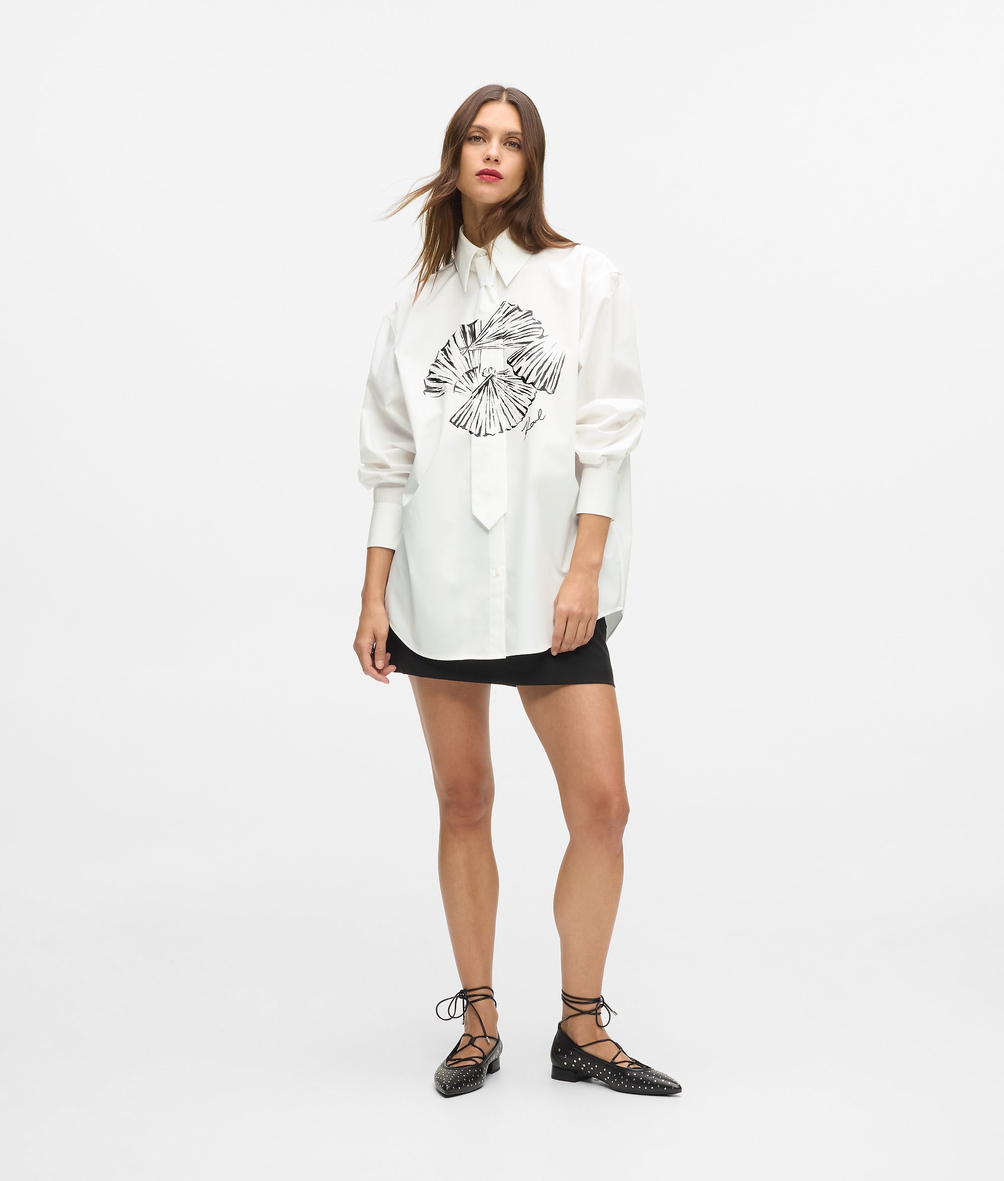 Poplin tie shirt - Image 4