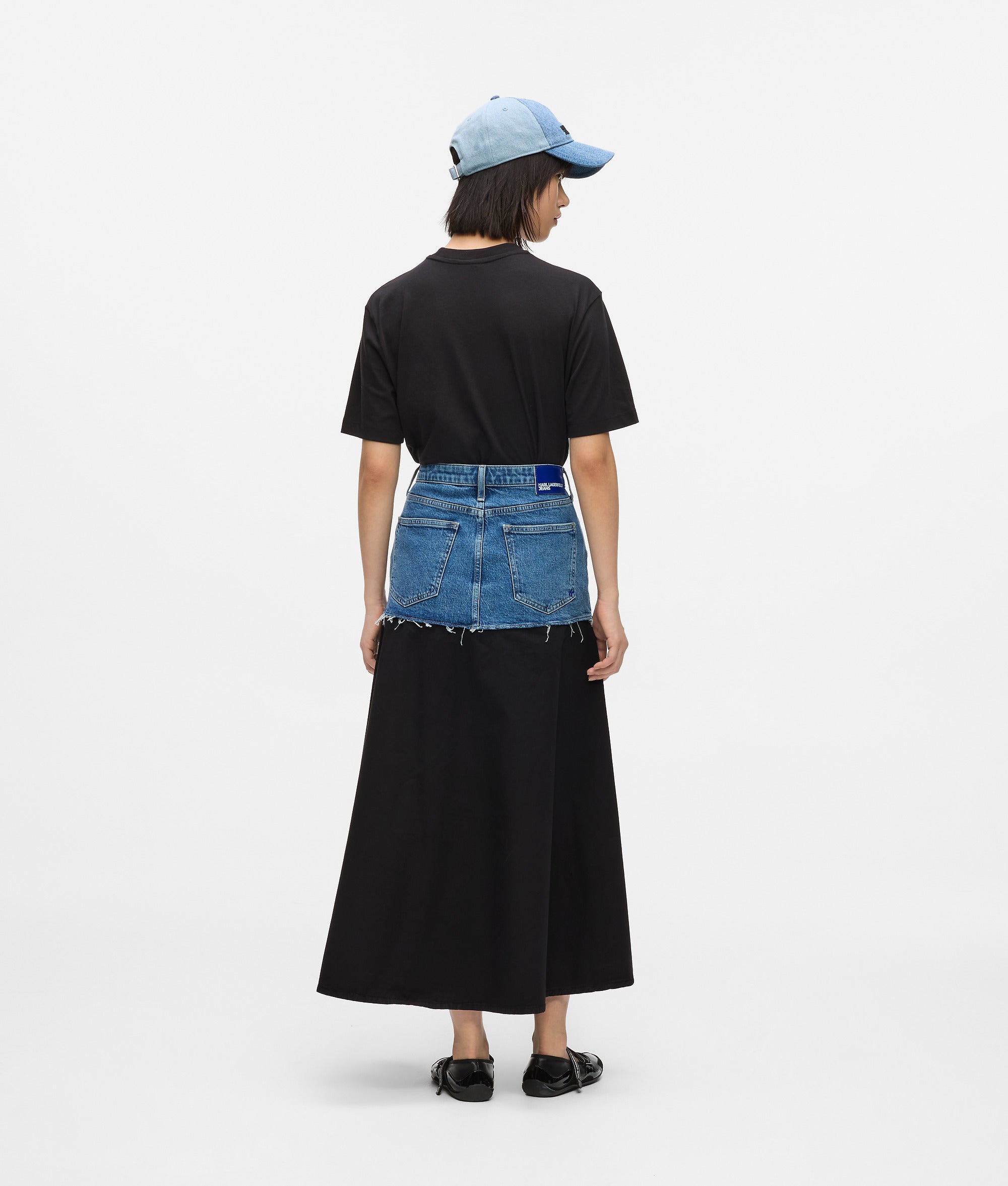 Denim panel maxi skirt - Image 3