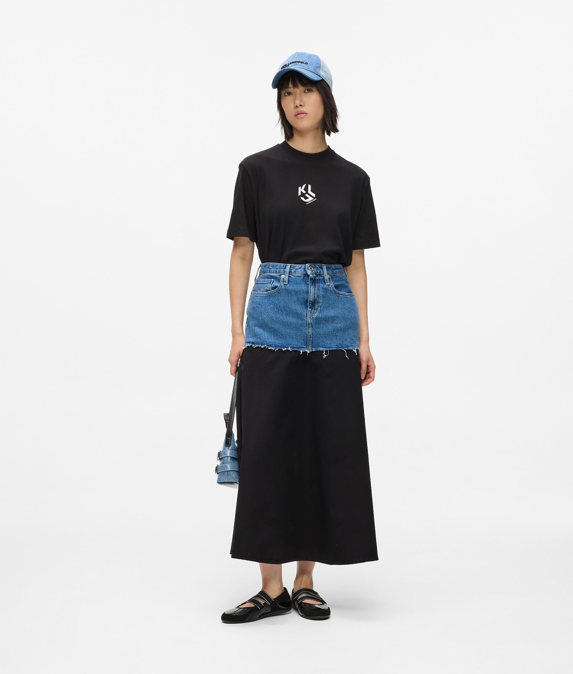 Denim panel maxi skirt - Image 4