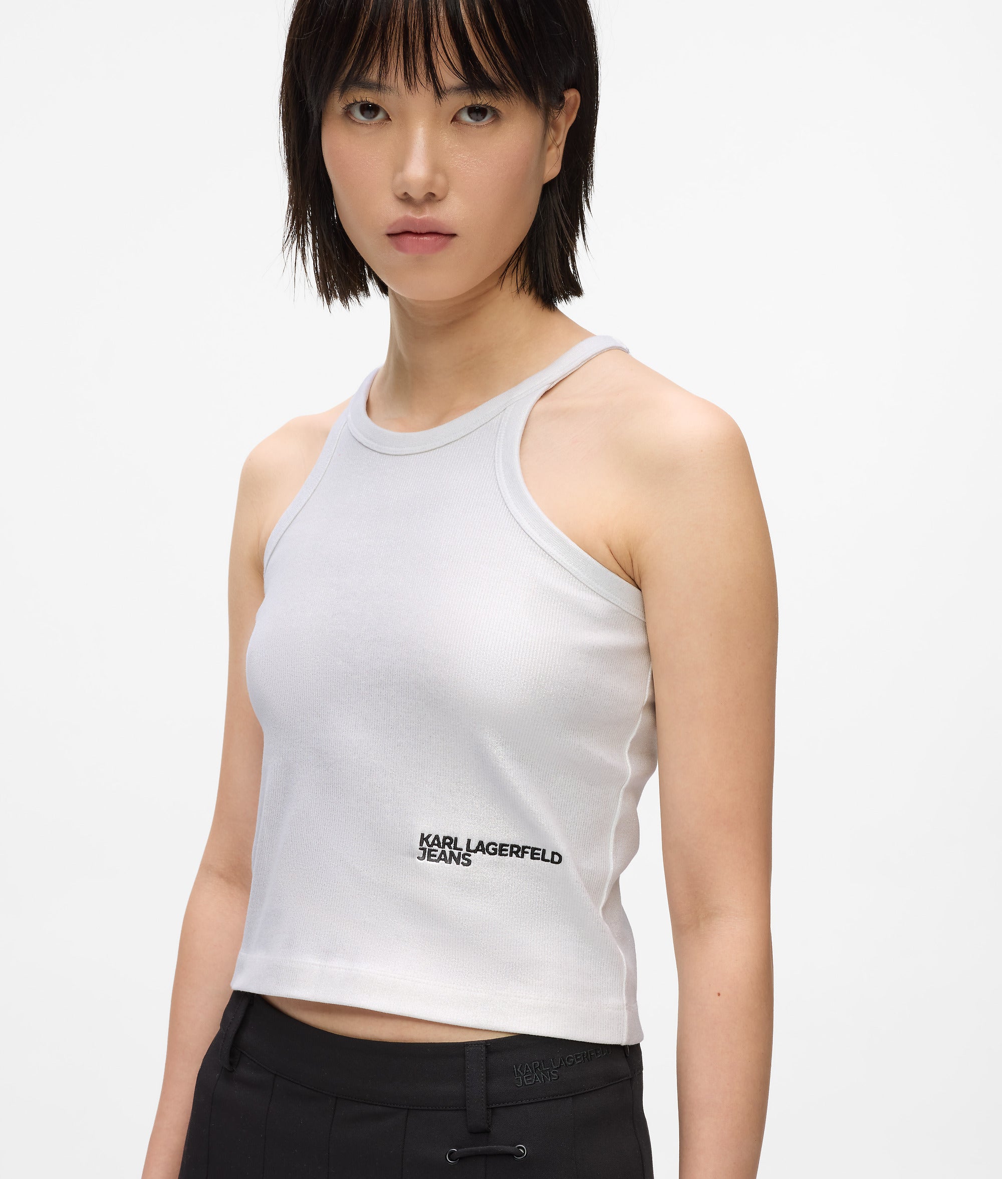 Coated ribbed tank top - Image 3