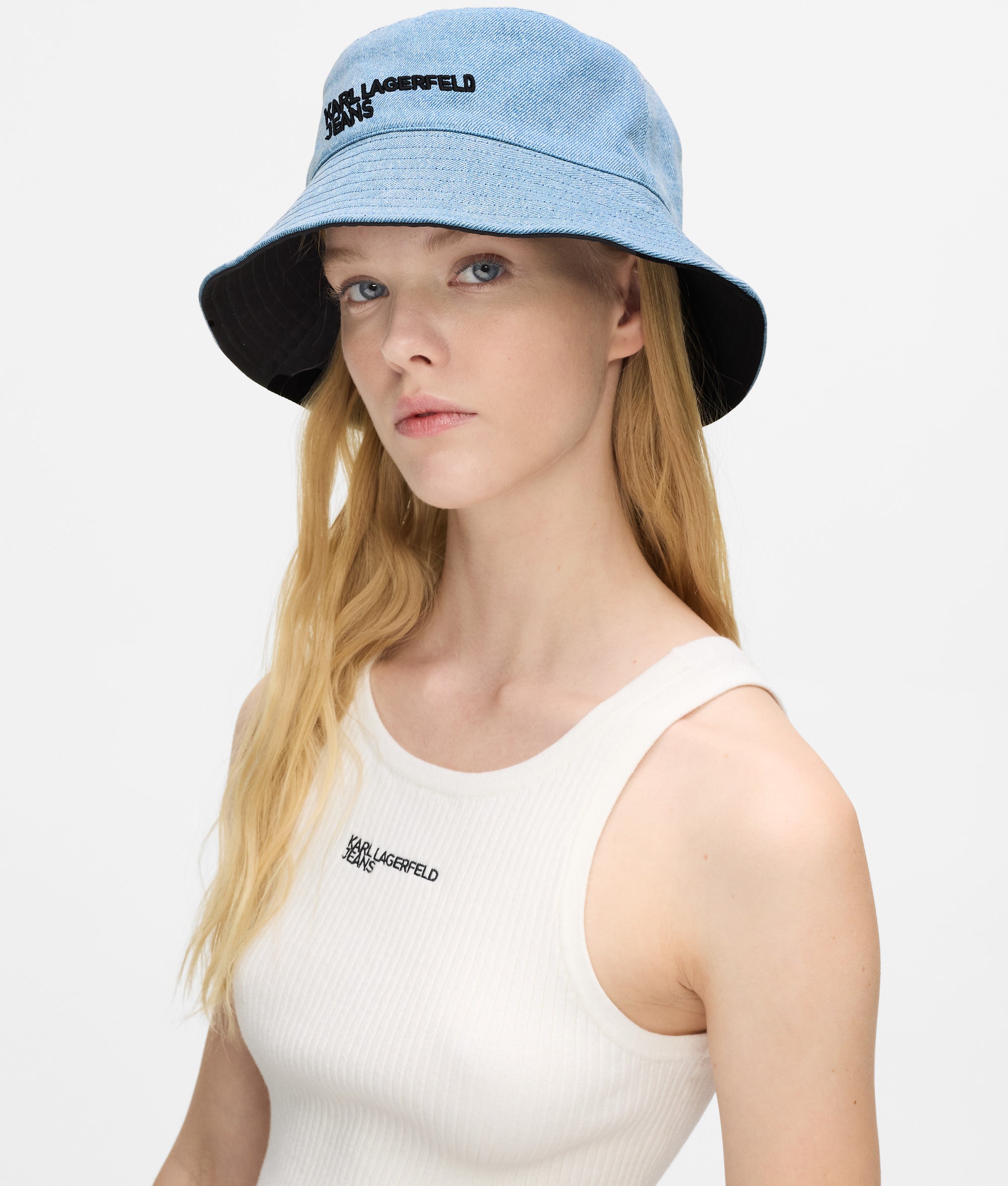 Reversible denim bucket hat - Image 3