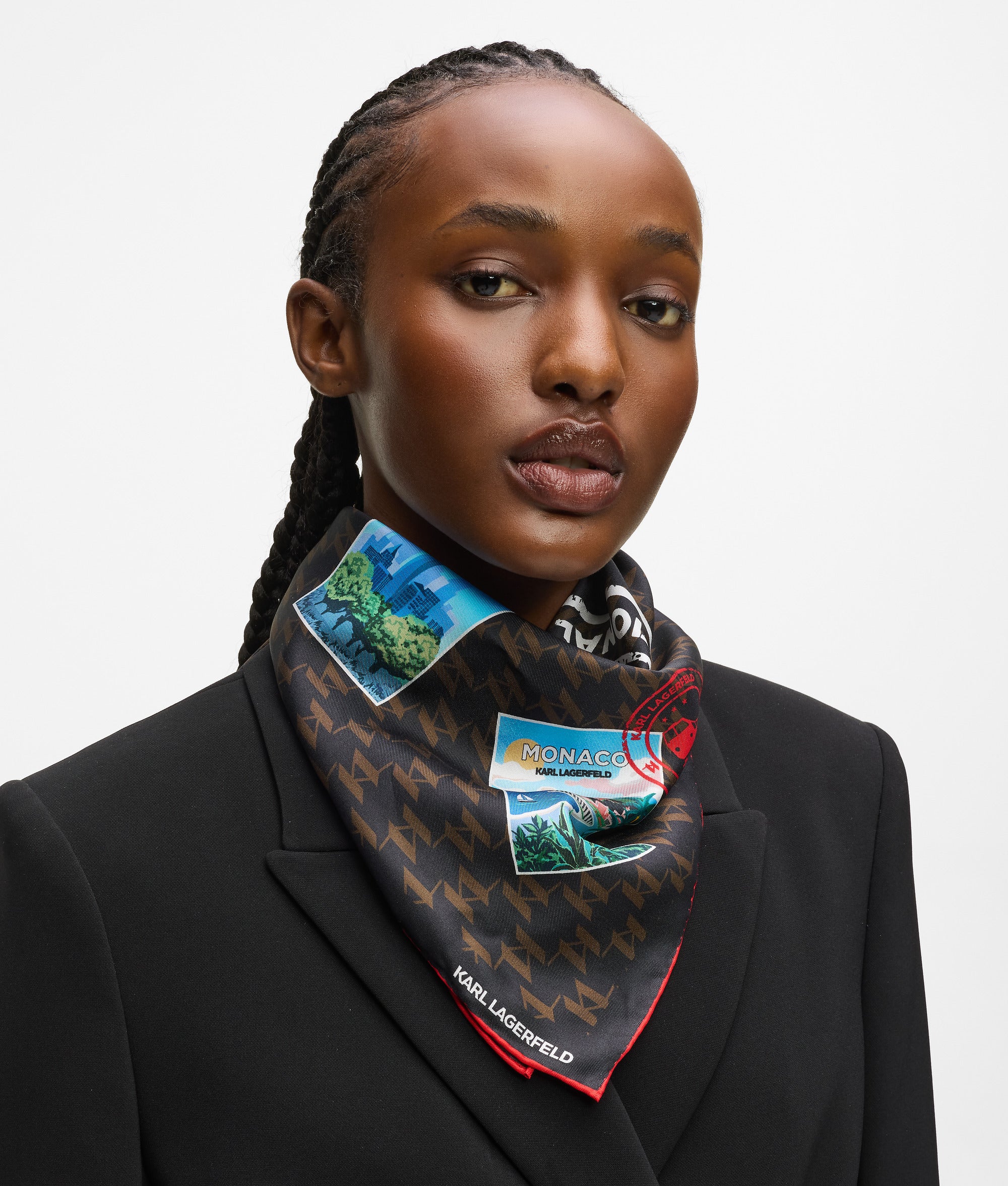 Ikon Monogram travel stamps scarf - Image 2