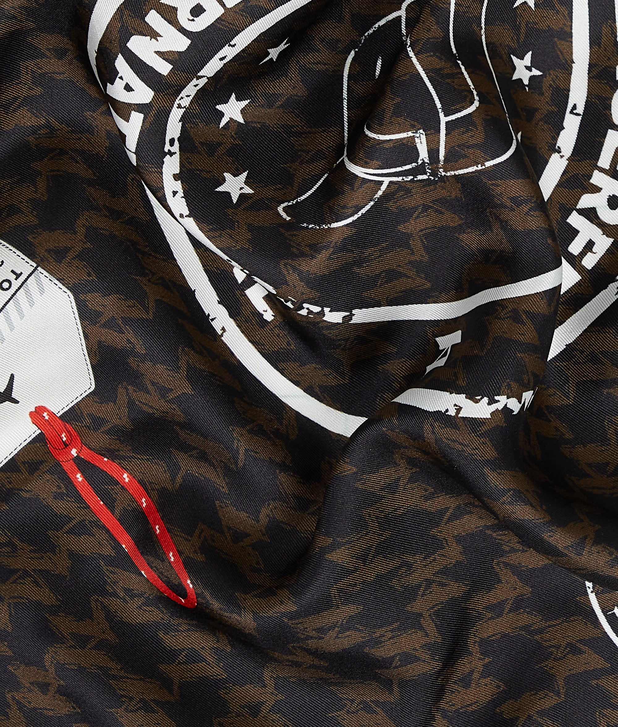 Ikon Monogram travel stamps scarf - Image 4