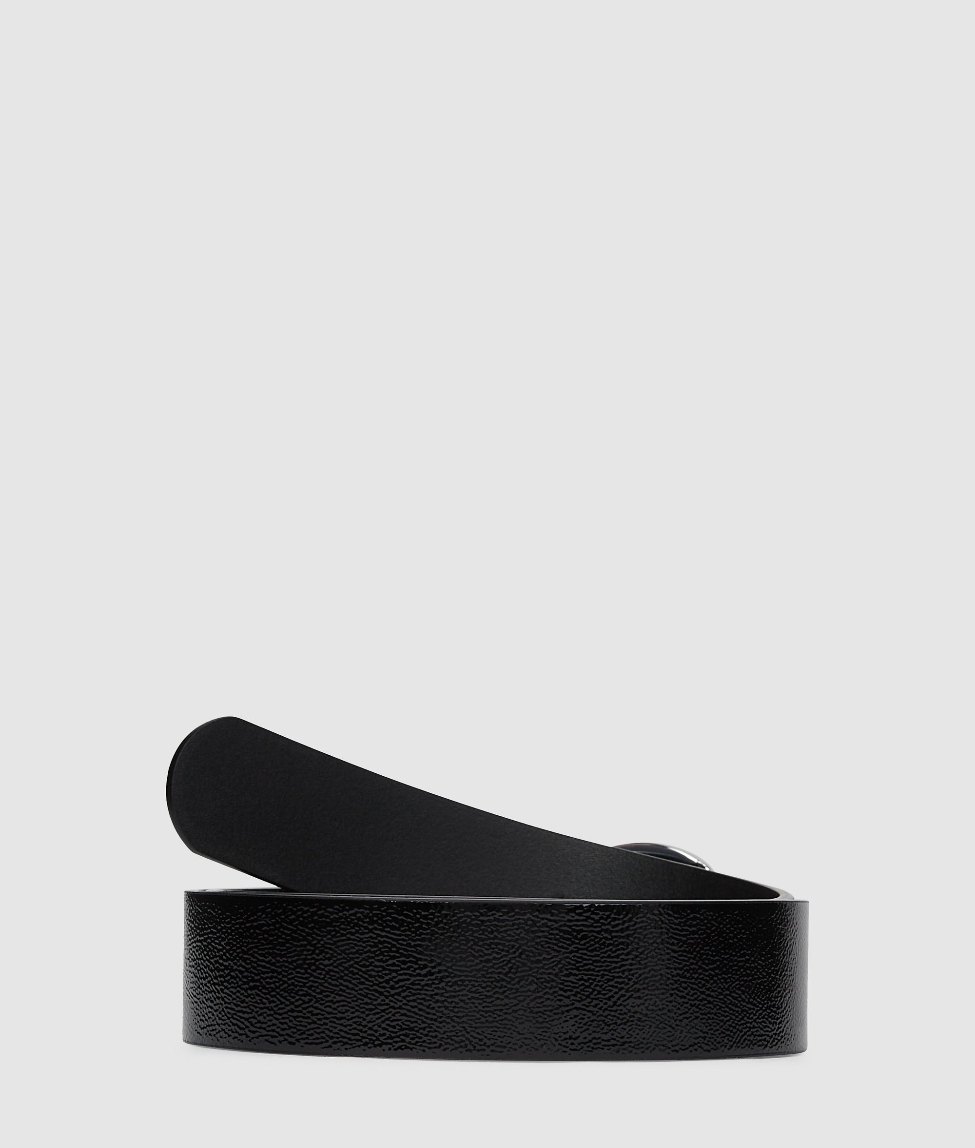 Round buckle leather belt - Image 3