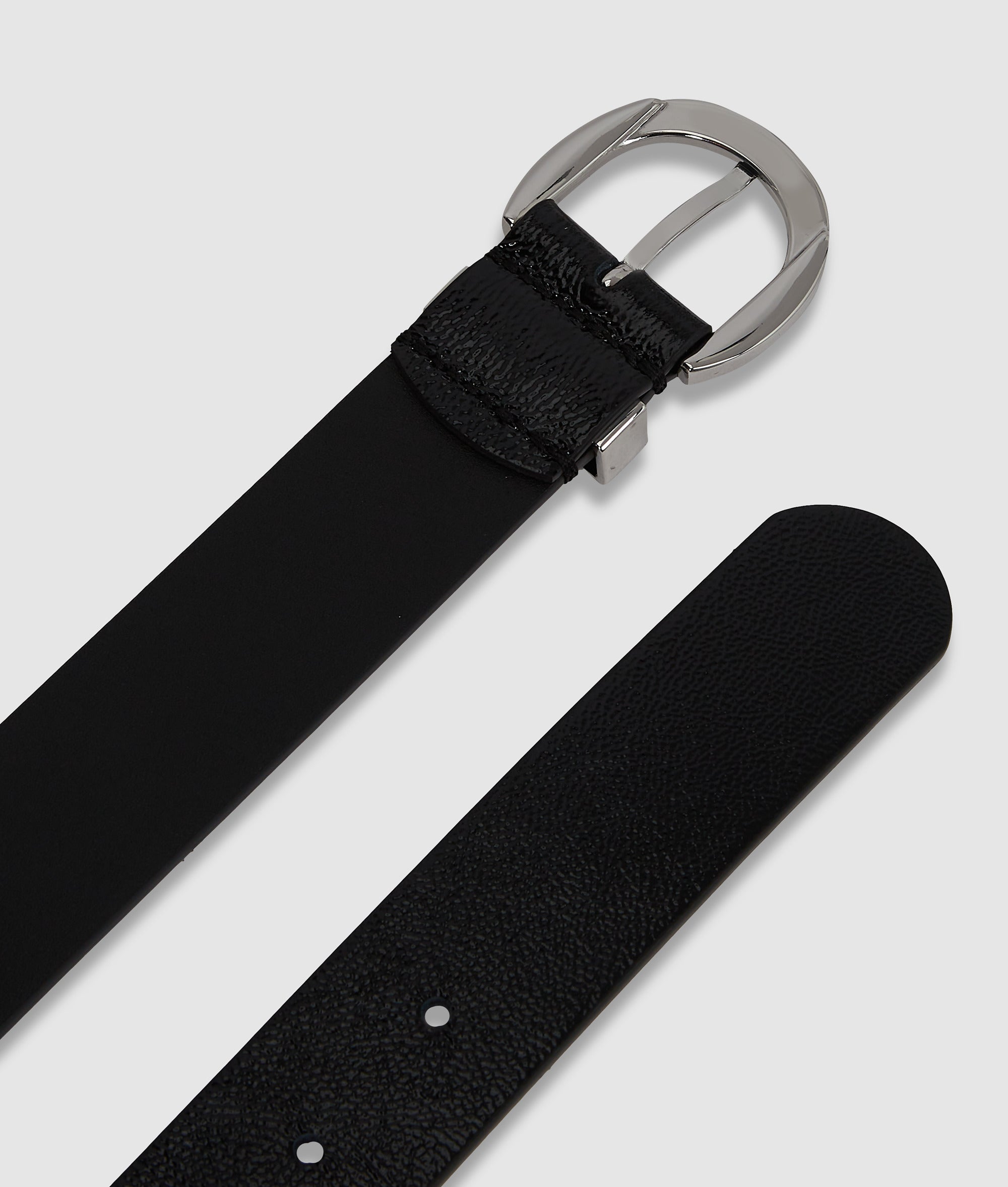 Round buckle leather belt - Image 4