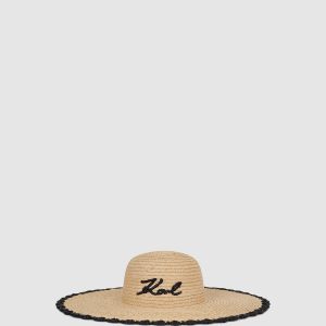 K/Signature scallop beach hat