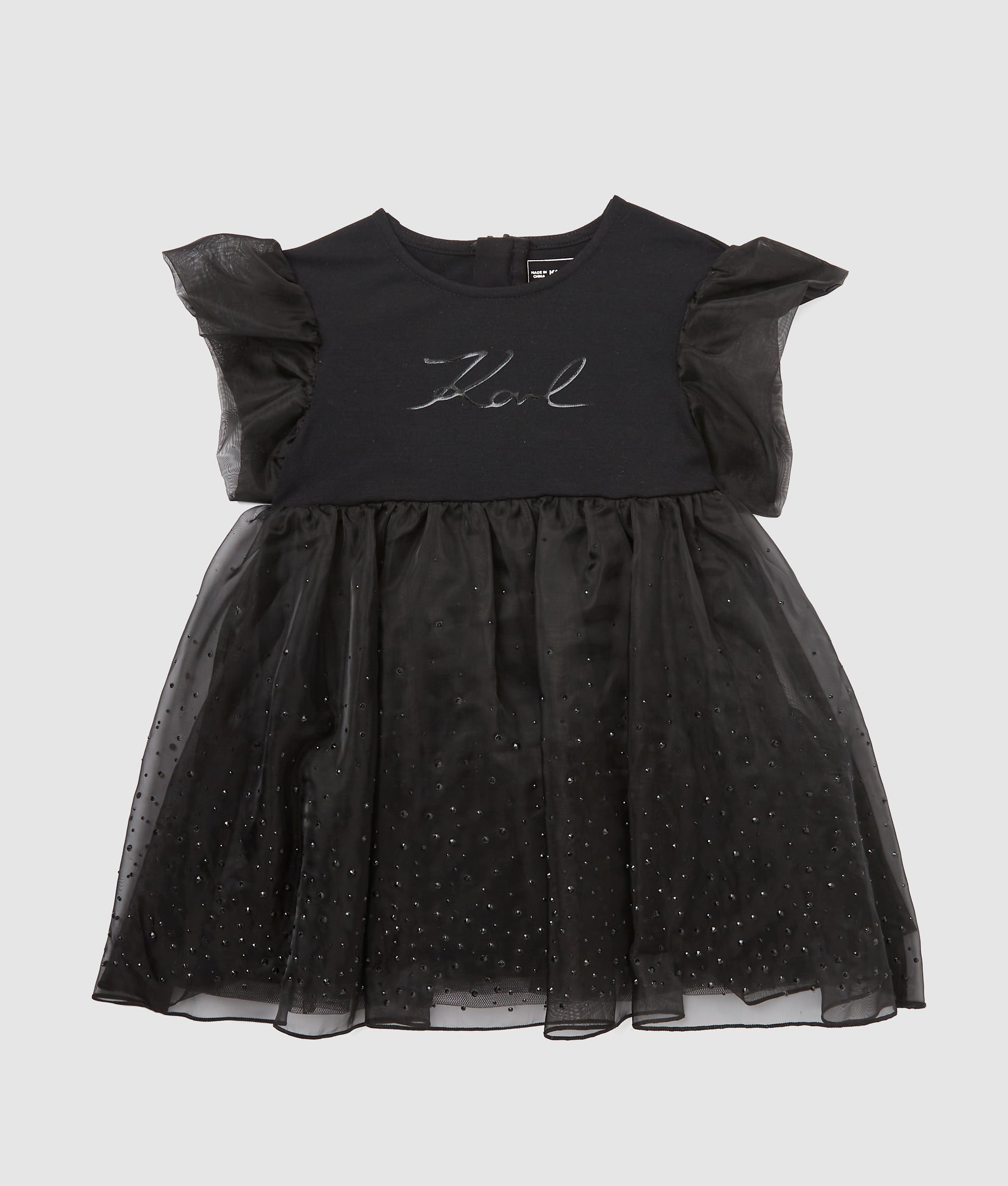 Baby rhinestone mesh dress