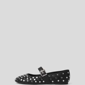 KARO STUDDED BALLET FLATS